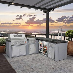 Hiện Đại 304 Thép Không Gỉ Kết Hợp Đảo Được Xây Dựng Trong Gas Nướng Và Tủ Lạnh Thông Minh BBQ Công Cụ Cho Ngoài Trời Nhà Bếp Sử Dụng - Product Image 6