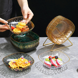 Plateau Crachoir à Os Qualité Alimentaire, Assiettes <span class=keywords><strong>de</strong></span> Desserts Gâteaux, Service <span class=keywords><strong>de</strong></span> 4 Pièces pour Snacks et Fruits - Product Image 2