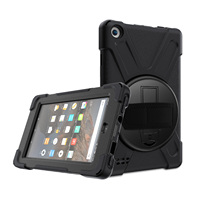 360 °   Étui de protection pour tablette Kindle Fire 7 2017/2019 avec béquille rotative
