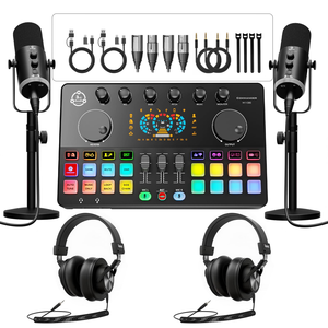 ชุดไมโครโฟนไดนามิกแบบมืออาชีพ USB/XLR พร้อมออดิโออินเทอร์เฟซ สำหรับพอดแคสต์และไลฟ์สตรีมมิ่ง - Product Image 1