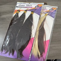 Extensions de cheveux synthétiques lisses pour tresses, 22 pouces, résistantes à la chaleur, pour tressage au crochet, noir, brun, blond