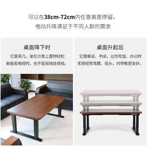 Escritorio Eléctrico de Altura Ajustable con Cuatro Motores, Escritorio de Oficina Multifuncional, Estructura Metálica, Patas con Recubrimiento en Polvo Negro - Product Image 2