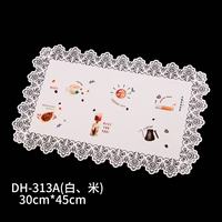 Napperons de table OEM personnalisés, jetables, imperméables, lavables, antidérapants, imprimés en PVC à motif floral, 30*45cm, pour la maison, les mariages et les tables de salle à manger de luxe