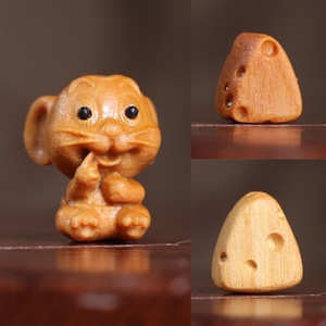 พวงกุญแจรูปม้าไม้แกะสลักลายการ์ตูน ของขวัญพกพาสะดวกสำหรับตรุษจีน - Product Image 3