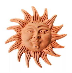 Placas Polyresin Naranja Mosaico Cara Sol con <span class=keywords><strong>Luna</strong></span> Mosaico Amarillo, 13" - Product Image 2