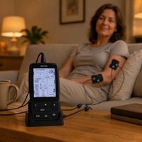 Appareil d'électrothérapie TENS EMS Massage 3D Combo, double canal, 42 programmes, soulagement de la douleur, stimulation musculaire, rechargeable, OEM