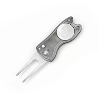 Outil de réparation de divots de golf automatique élégant, résistant à l'usure, en métal, fourche à divots, accessoire de sport et de loisirs pour le golf
