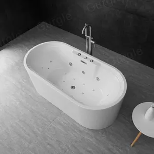 Gurgle Fashion New Design Soaking And Massage Bathtub Acrylic Whirlpool Freestanding Surfing Massage Spa Bathtub