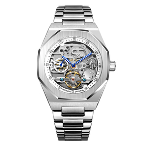 2022relogio forsining montrepourhomme or luxe hommes Logo personnalisé squelette automatique <span class=keywords><strong>double</strong></span> tourbillon montre mécanique pour hommes - Product Image 4