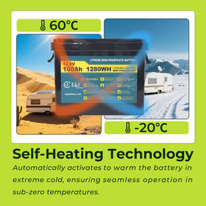 EJ EJ12100FE 自加热 12V 100Ah 24组 LiFePO4 电池，带 CANBus 深循环功能，适用于房车/船舶/太阳能/离网，内置 BMS，IP67 - Product Image 4