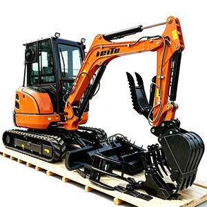 Mini-excavatrice hydraulique de 3,5T, petite pelle sur chenilles avec chenilles en caoutchouc et godet en acier pour travaux agricoles, construction et jardinage - Product Image 1