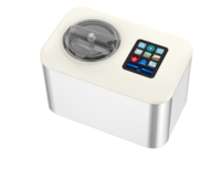 Nouvelle conception, design compact, faible niveau sonore, boîtier en acier inoxydable, petite machine à crème glacée avec fonction de fabrication de yaourt