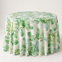 Nappe rectangulaire en polyester à motif floral personnalisé, prix d'usine, vente en gros, pour mariages, événements et location de fêtes