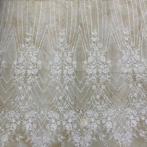 Tela de encaje con cuentas incrustadas, tejido de alta costura, 2023 - Product Image 1