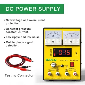 באקו 1501T + 15V 1A מתכוונן DC Power Supply הנייד טלפון לתיקון כוח מוסדר אספקת חשמל