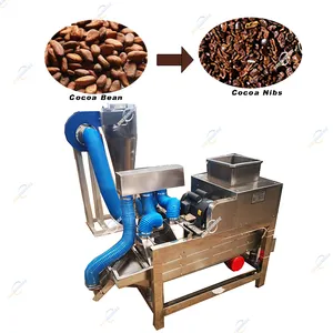 China Cacao Cocoa Bean Crushing Crusher Cracker And Winnowing Winnower Machine