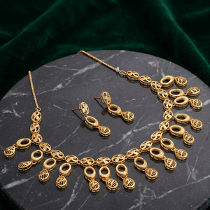 Wholesale Dubai Style Fashion Necklaces 14K 18K 24K Gold Filled Brass Turkey Jewelry Set Turkish Design Traditional Jewelry Set - Product Image 2