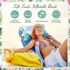 Personnalisable Portable été extérieur Camping piscine oreiller couverture amovible gonflable chaise <span class=keywords><strong>de</strong></span> <span class=keywords><strong>plage</strong></span> parc voyage chaises longues - Product Image 4
