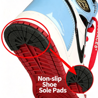 Bantalan Sol Sepatu Anti Selip, Sol Karet Tebal Tahan Aus, Tambalan Anti Selip untuk Tumit, Sol Anti Gesekan untuk Sepatu Kets, Perekat Sendiri