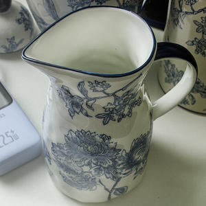 Decoración de lujo <span class=keywords><strong>para</strong></span> el hogar, venta al por mayor, jarrón de cerámica y jarra de leche, arreglo de maceta elegante <span class=keywords><strong>para</strong></span> decoración del hogar - Product Image 4