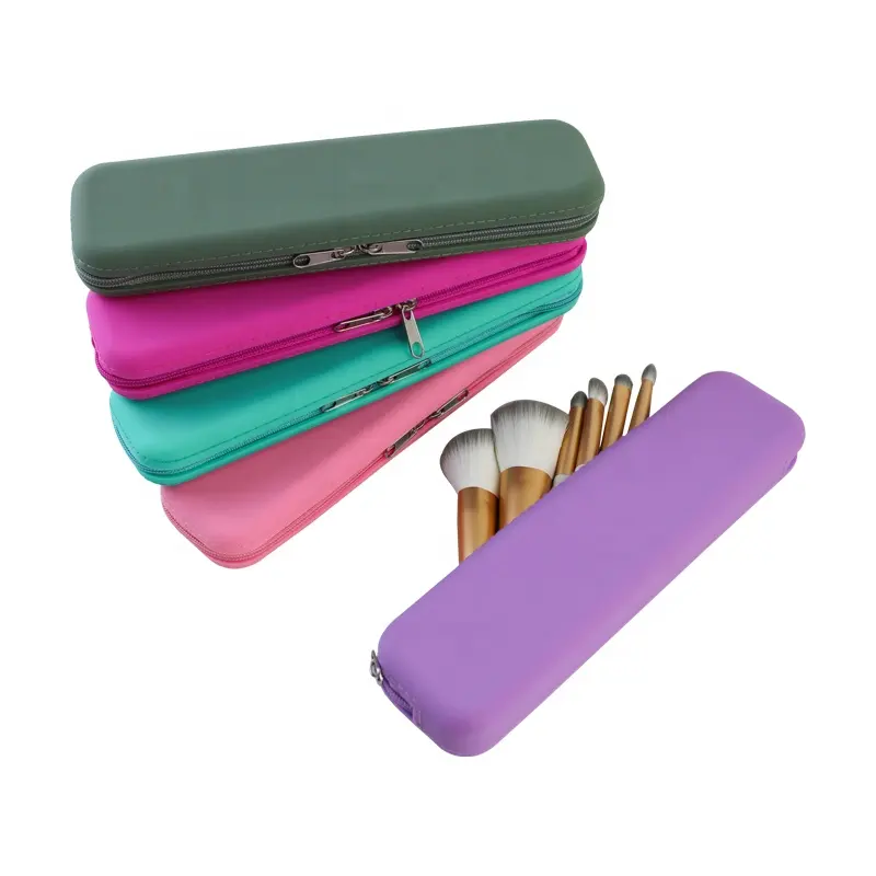 Silicone Makeup Brush Case Makeup Brush Bag Pouch Holder Cosmetic Bag Organizer Travel Portable Small Cosmetic Bag