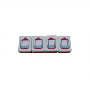 Juego de Mahjong Americano de 166 Fichas, 4 Capas, Acrílico, Lujoso, Mini, de Viaje, con Soportes y Empujadores Integrados - Product Image 3