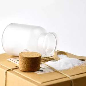 Plastique givré vide 100 g/ml 200 g/ml 300 g/ml Pot cosmétique <span class=keywords><strong>de</strong></span> sel <span class=keywords><strong>de</strong></span> bain ABS/bouteille/conteneur emballage <span class=keywords><strong>de</strong></span> soins <span class=keywords><strong>de</strong></span> la peau avec cuillère en <span class=keywords><strong>bois</strong></span> - Product Image 3