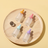 Flacon compte-gouttes carré en verre dépoli vide pour huile à cuticules, huile essentielle, huile corporelle – 20ml, 30ml, 50ml, 60ml, 80ml