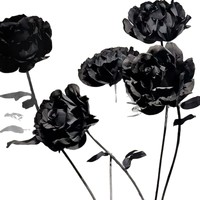 Fleurs en papier géantes réalistes faites à la main, roses noires géantes sur pied pour mariage, fête, anniversaire, fête des mères, Pâques