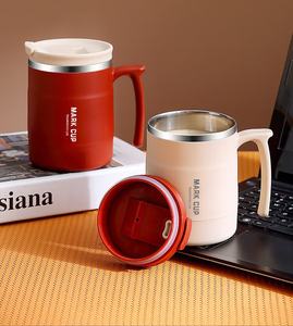 Taza de Acero Inoxidable 304, Taza de Café de Alta Gama, Taza de Desayuno, Taza de <span class=keywords><strong>Agua</strong></span> para el Hogar y la Oficina con Cuchara - Product Image 2