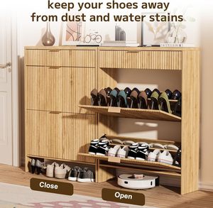 <span class=keywords><strong>Mueble</strong></span> Zapatero Moderno de Madera Ecológico y Ahorrador de Espacio <span class=keywords><strong>con</strong></span> 2 Puertas y 1 Cajón <span class=keywords><strong>para</strong></span> Sala de Estar - Product Image 5