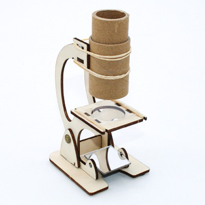 Kit scientifique en carton pour enfants, modèle de microscope à monter soi-même, jouet éducatif pour enfants de 4 à 6 ans - Product Image 1