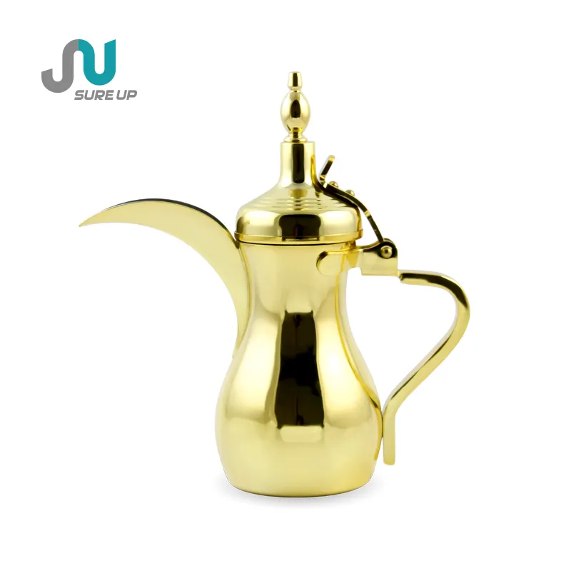 Neues Design nahost-Stil hochwertige Edelstahl arabische Kaffeekanne Dallah arabische Kaffeebecher Luxustee-Flasche