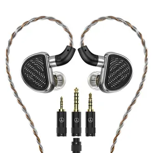 TRN TA4 2BA + 2DD Knowles混合入耳式耳机HiFi低音高保真3.5毫米/2.5毫米/4.4毫米有线耳机，适用于智能手机