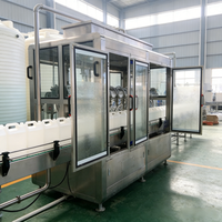 Machine de remplissage, de bouchage et d'étiquetage de bouteilles liquides avec machine de remplissage à vitesse réglable 4, 6, 8, 10 têtes pour l'eau