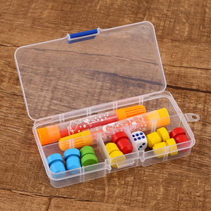 Small 10-Compartment Transparent Plastic Storage <b>Box</b> With Cover For Jewelry Accessories Organizing 2.4L Capacity - Product Image 1