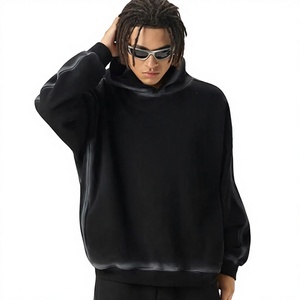 Prix d'usine – Sweat à capuche personnalisé en molleton bouclette coupe ample style streetwear – Fournisseur en gros pour marques privées - Product Image 1
