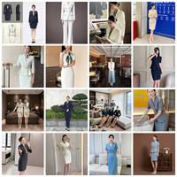 Ensemble de costume rapide pour femme, style chinois Cheongsam, coupe régulière, pour le printemps, idéal pour la réception gouvernementale, les banquets et l'hôtellerie