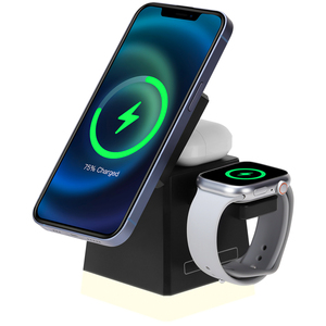 Cargador Inalámbrico Magnético 3 en 1 OEM, Carga Rápida de 15W para Teléfono, Reloj y Auriculares, ABS, Requiere QC/PD - Product Image 6