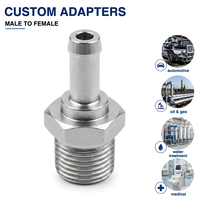 Adaptateur de raccordement métrique NPT BSP en acier inoxydable 304, long et droit, avec joint de blocage, filetage mâle-femelle