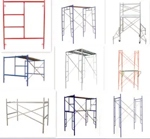 Material construção Pó revestido Drop Lock escada móvel passo H pedreiro quadro andaime