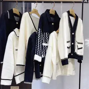 2022 autunno e inverno vestiti cardigan piccolo cappotto di fragranza maglione donna abbigliamento donna di seconda mano vestiti all'ingrosso