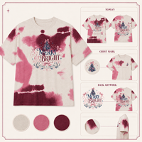 Kaos Rajut Katun Bernapas Motif Natal Custom Tie Dye, Kaos Grafis Liburan OEM Label Pribadi, Pakaian Musiman untuk Acara Grup