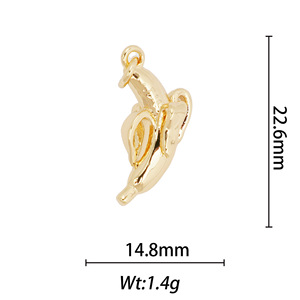 3D Fruit Pendant Charms Copper Alloy Colorfast Electroplated For DIY Jewelry Making Unisex Fashion Accessories - Product Image 3