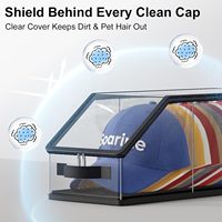 Bolsa de Almacenamiento para Gorras de Béisbol KUYUE, Transparente, con Capacidad para 24 Gorras, Organizador de Gorras de Béisbol para Armario, Plegable