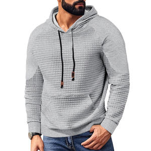 Sweat-shirt à capuche décontracté pour homme avec poche, tricot jacquard, pull-over style américain, taille européenne, vêtements de loisirs - Product Image 2