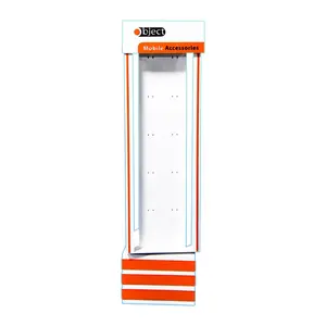 Factory Custom Brand logo Floor Standing Acrylic Mobile Accessories Display Stand Electronic Objects Display Case Holder