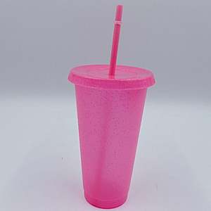 Wholesale 16Oz Bpa Free Double Wall Matte Acrylic Plastic Black Tumbler <b>Cups</b> with Direct Drinking <b>Lid</b> <b>Straw</b> for Party Use Bulk - Product Image 1