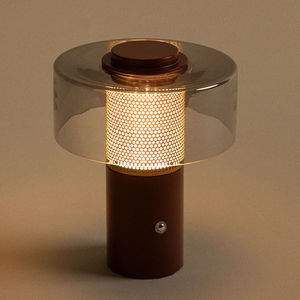Table Lamp Retro Walnut Wood Color E27 LED <b>Bulb</b> Base Switch Control Eco-Friendly Indoor Lighting Fixture - Product Image 1