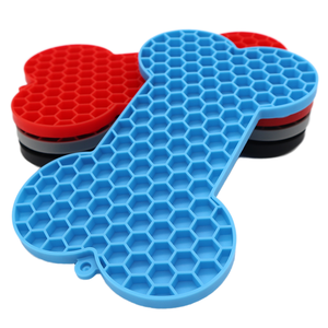 แผ่นรองเลียรูปกระดูกซิลิโคนสำหรับสัตว์เลี้ยง แผ่นรองเลียแบบใหม่รักษ์โลกสำหรับสุนัข ช่วยให้สัตว์เลี้ยงกินอาหารช้าลง - Product Image 4